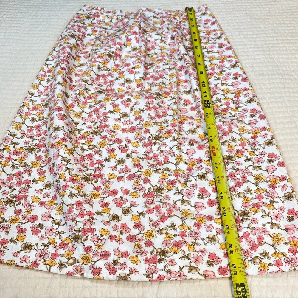 The Weekender Vintage Floral Cotton A-Line Skirt Size XXS Dainty Cottagecore